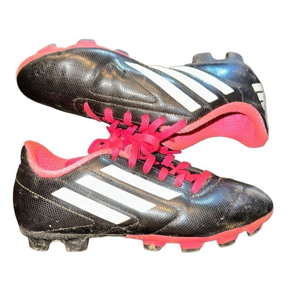 Kid’s adidas sz 2.5 soccer baseball field cleats sports w hot pink
